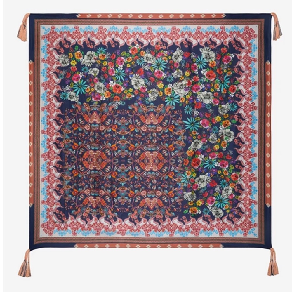 Johnny Was Padillo Silk Printed Scarf